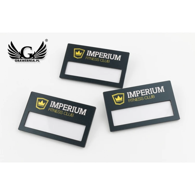Identyfikator z okienkiem - kolorowy druk UV - ID066