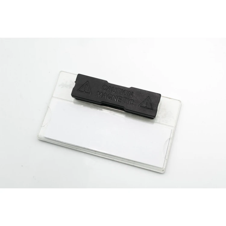 Identyfikator z okienkiem - imitacja drewna B - wym: 67x40mm - ID095