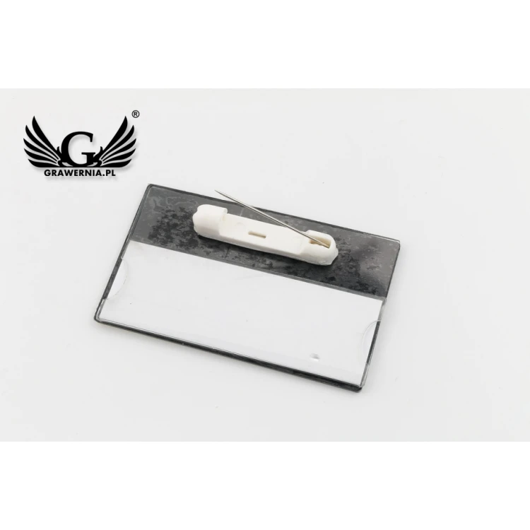 Identyfikator z okienkiem - miedziany lub caffe latte - B - wym. 67x40mm - ID075
