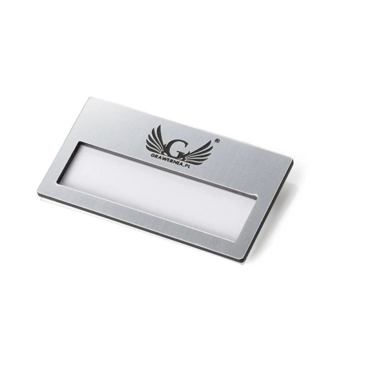 Identyfikator z okienkiem - Silver M - ID023