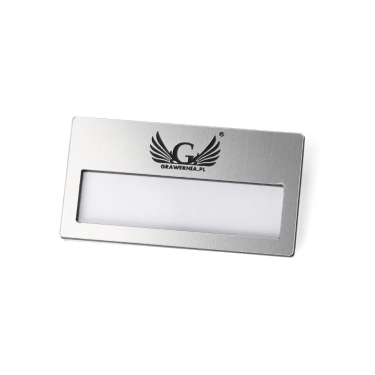 Identyfikator z okienkiem - Silver M - ID023