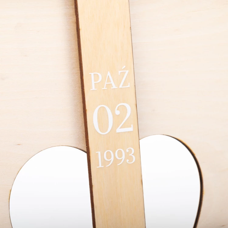 Jubileuszowa drewniana ramka na dwa zdjęcia - RAM017