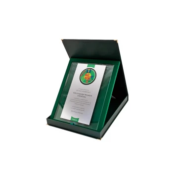 JUBILEUSZOWY DYPLOM SZKLANY - KOLOROWY DRUK UV - DUV037