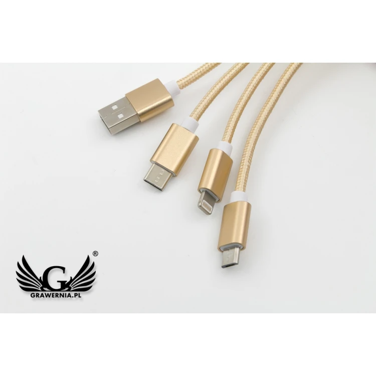 Kabel USB 3 w 1 Toronto - dowolny grawer - BP95