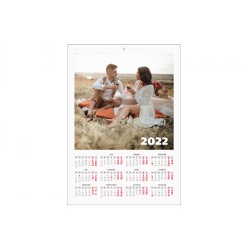 Kalendarz z fotografią - kolorowy druk UV - wymiary 297x420mm (A3) - KAL001