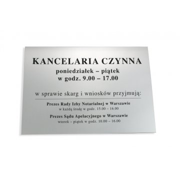 Kancelaria czynna - SZ028 - wym. 297x210mm (A4)