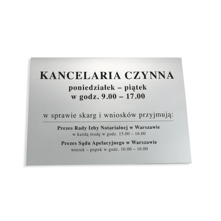 Kancelaria czynna - SZ028 - wym. 297x210mm (A4)