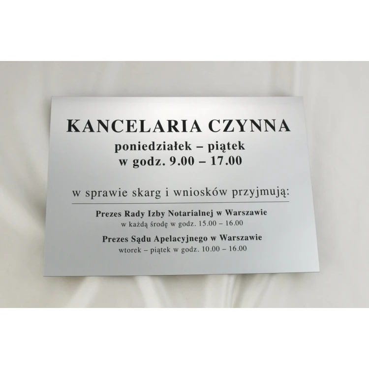 Kancelaria czynna - SZ028 - wym. 297x210mm (A4)