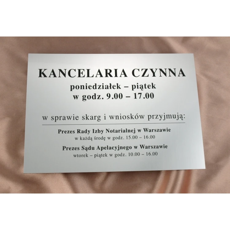 Kancelaria czynna - SZ028 - wym. 297x210mm (A4)