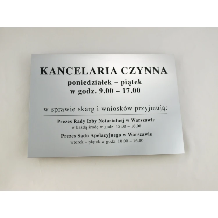 Kancelaria czynna - SZ028 - wym. 297x210mm (A4)