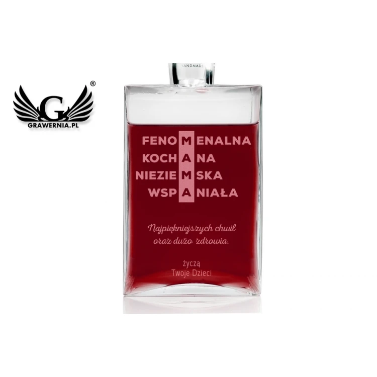 Karafka z grawerem do nalewek lub whisky - CAMEL - Prezent dla mamy - KAR032