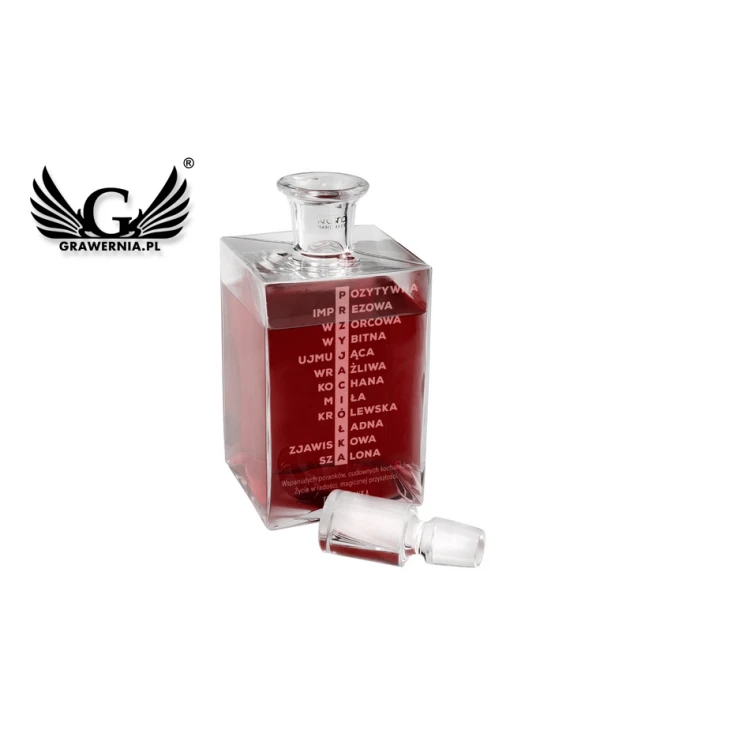 Karafka z grawerem do nalewek lub whisky - CAMEL - Prezent dla przyjaciółki - KAR034