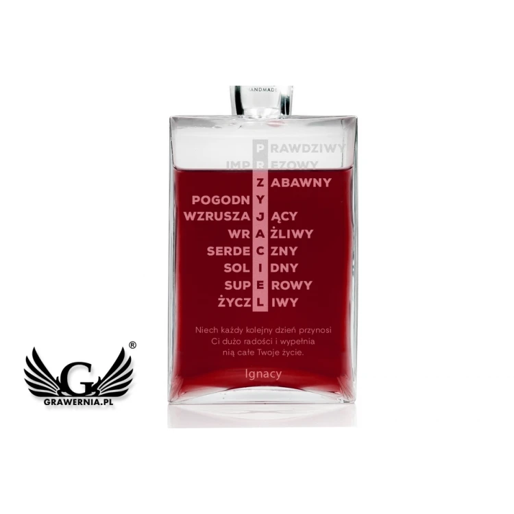 Karafka z grawerem do nalewek lub whisky - CAMEL - Prezent dla przyjaciela - KAR037