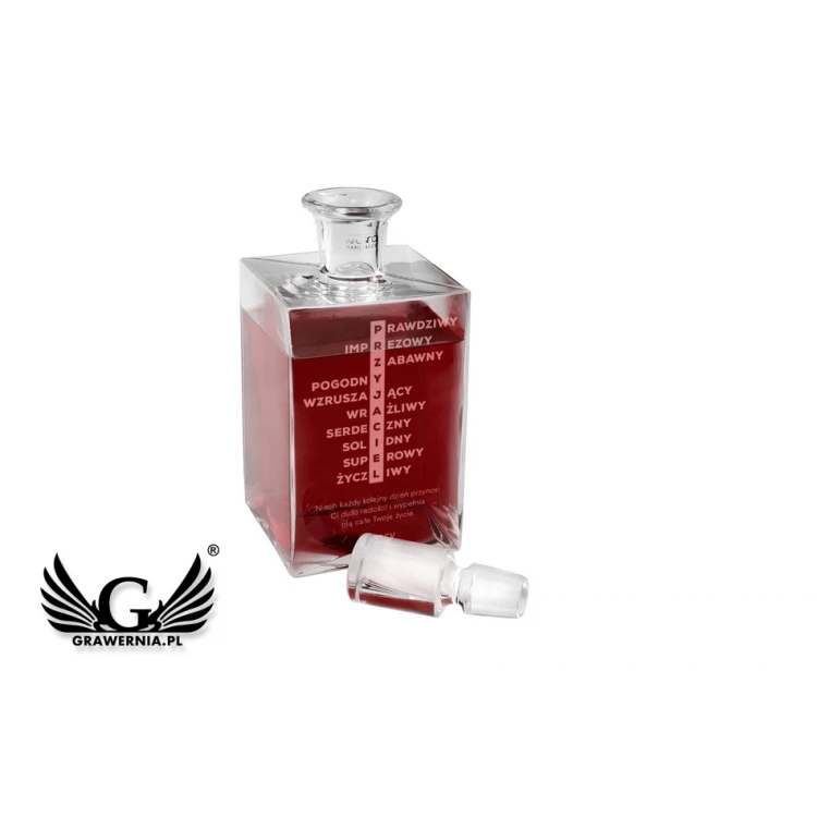 Karafka z grawerem do nalewek lub whisky - CAMEL - Prezent dla przyjaciela - KAR037