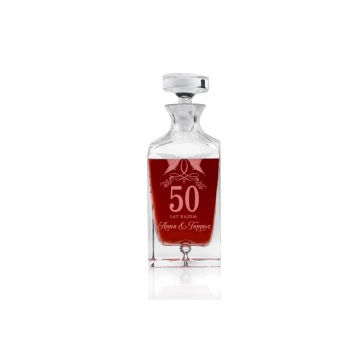 Karafka z grawerem do nalewek lub whisky - LAMBERT - Rocznica ślubu - KAR043