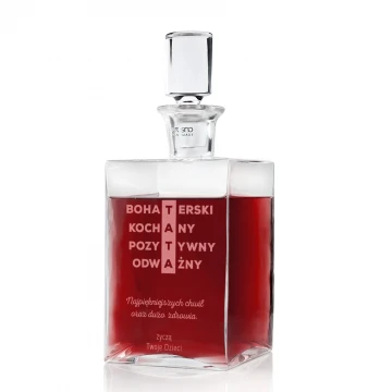 Karafka z grawerem do nalewek lub whisky - CAMEL - Prezent dla taty - KAR036