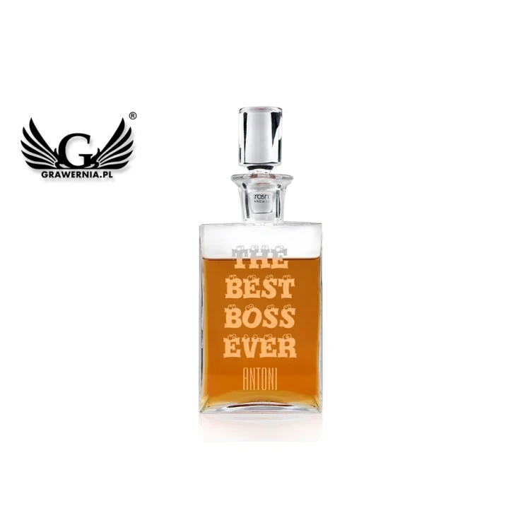 Karafka z grawerem do whisky lub nalewek - CAMEL - Prezent dla szefa - KAR016