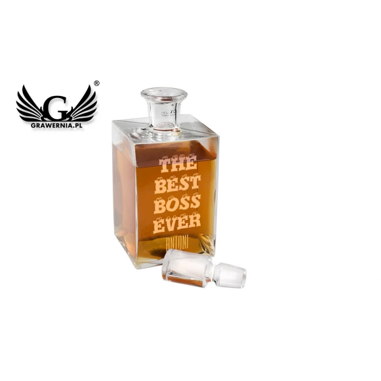 Karafka z grawerem do whisky lub nalewek - CAMEL - Prezent dla szefa - KAR016