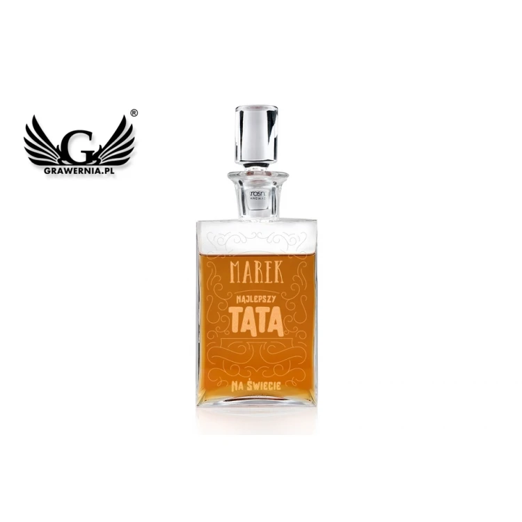 Karafka z grawerem do whisky lub nalewek - CAMEL - Prezent dla taty - KAR017