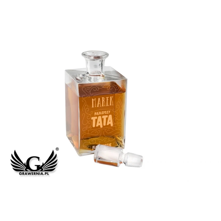 Karafka z grawerem do whisky lub nalewek - CAMEL - Prezent dla taty - KAR017