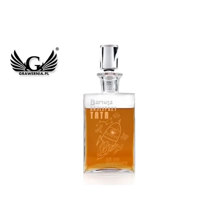 Karafka z grawerem do whisky lub nalewek - CAMEL - Prezent dla taty - KAR018