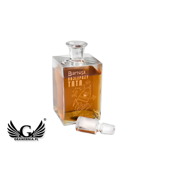 Karafka z grawerem do whisky lub nalewek - CAMEL - Prezent dla taty - KAR018