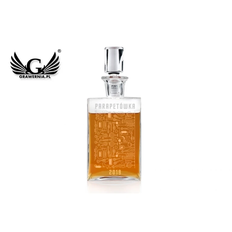Karafka z grawerem do whisky lub nalewek - CAMEL - Parapetówka - KAR019