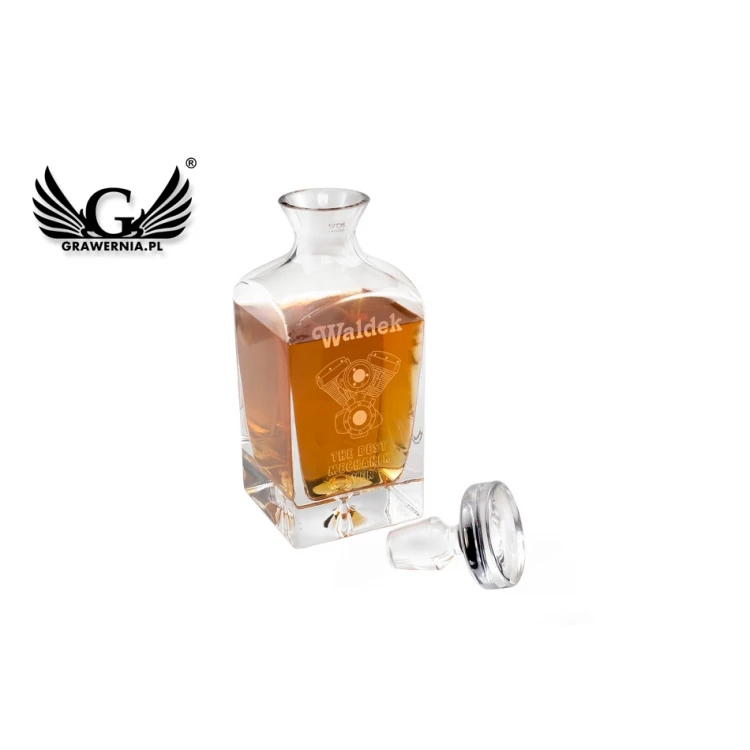 Karafka z grawerem do whisky lub nalewek - LAMBERT - Prezent dla złotej rączki - KAR021