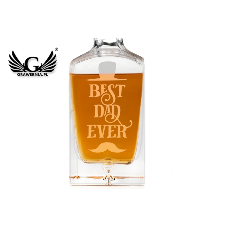 Karafka z grawerem do whisky lub nalewek - LAMBERT - Prezent dla taty - KAR022