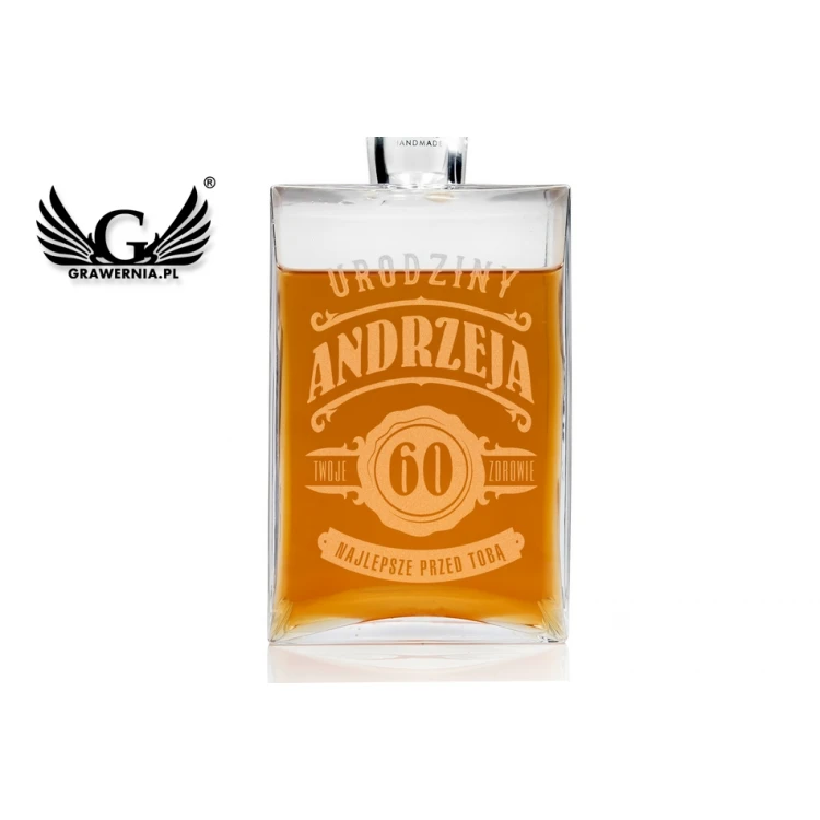 Karafka z grawerem do whisky lub nalewek - CAMEL - Prezent jubileuszowy - KAR030