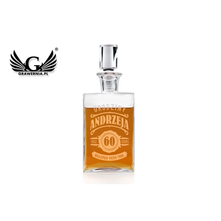 Karafka z grawerem do whisky lub nalewek - CAMEL - Prezent jubileuszowy - KAR030