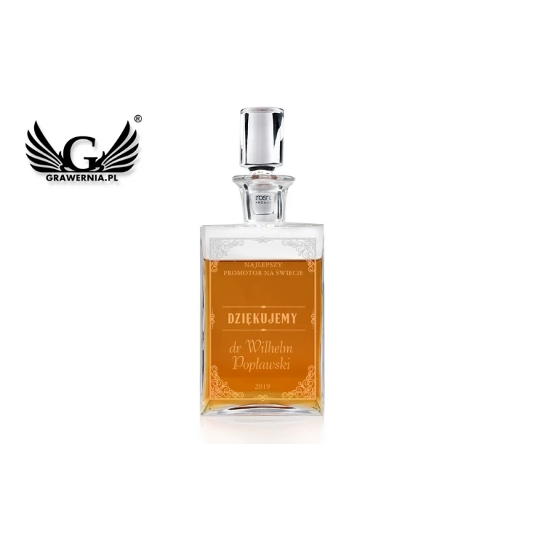 Karafka z grawerem do whisky lub nalewek - CAMEL - Prezent dla promotora - KAR031