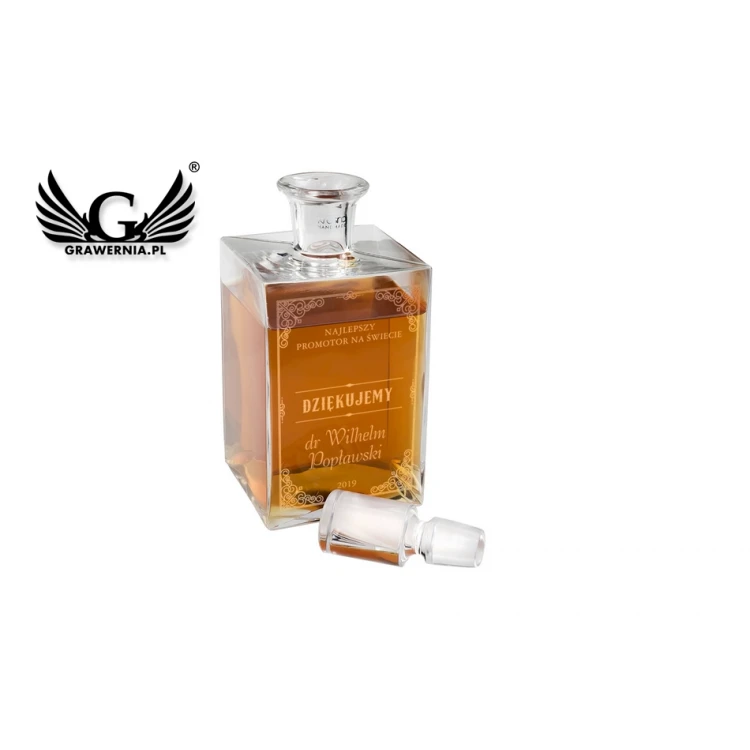 Karafka z grawerem do whisky lub nalewek - CAMEL - Prezent dla promotora - KAR031
