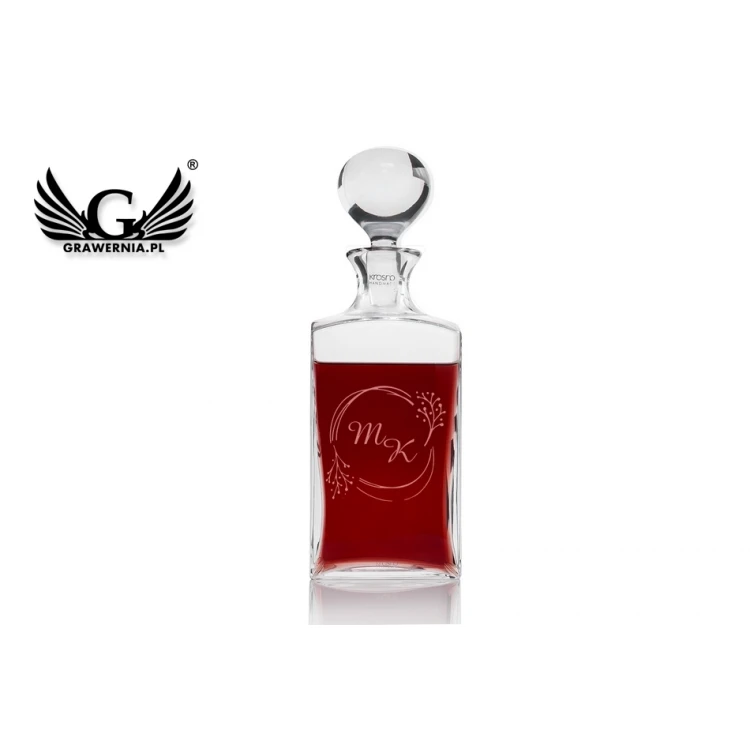Karafka z grawerem do whisky lub nalewek - TREFL - Prezent Ślubny - KAR039