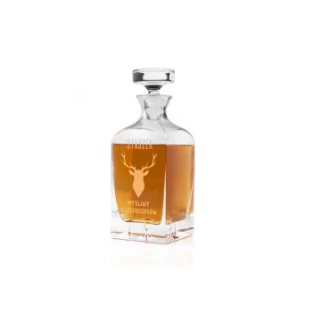 Karafka z grawerem do whisky lub nalewek - LAMBERT - Prezent dla myśliwego - KAR023