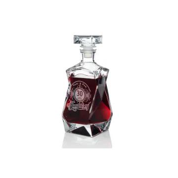 Karafka z grawerem do whisky, wina i nalewek - LOUIS - Rocznica Ślubu - KAR014