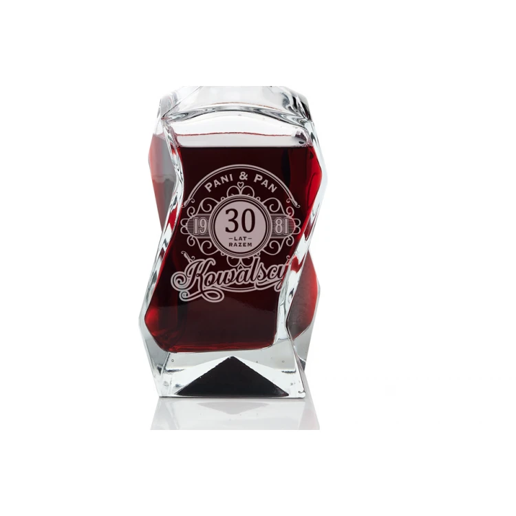 Karafka z grawerem do whisky, wina i nalewek - LOUIS - Rocznica Ślubu - KAR014