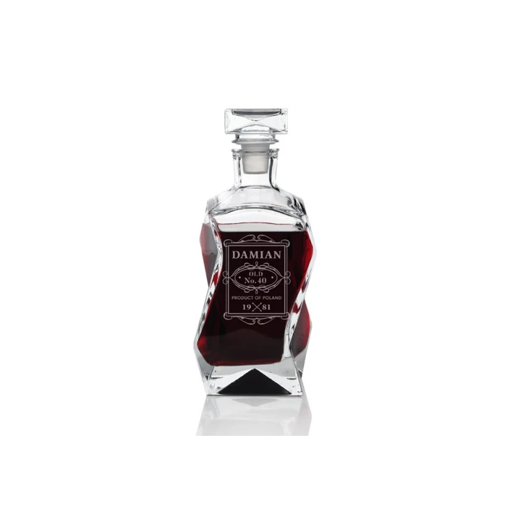Karafka z grawerem do whisky, wina i nalewek - LOUIS - Prezent urodzinowy - KAR013