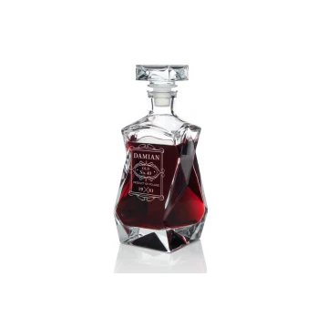 Karafka z grawerem do whisky, wina i nalewek - LOUIS - Prezent urodzinowy - KAR013