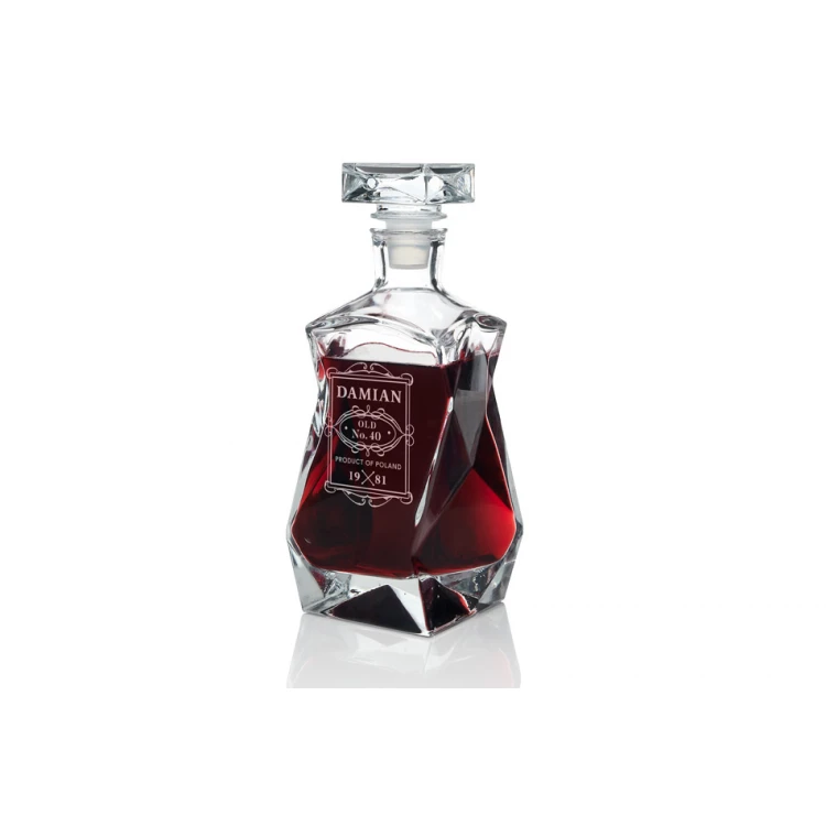 Karafka z grawerem do whisky, wina i nalewek - LOUIS - Prezent urodzinowy - KAR013