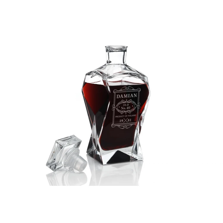 Karafka z grawerem do whisky, wina i nalewek - LOUIS - Prezent urodzinowy - KAR013