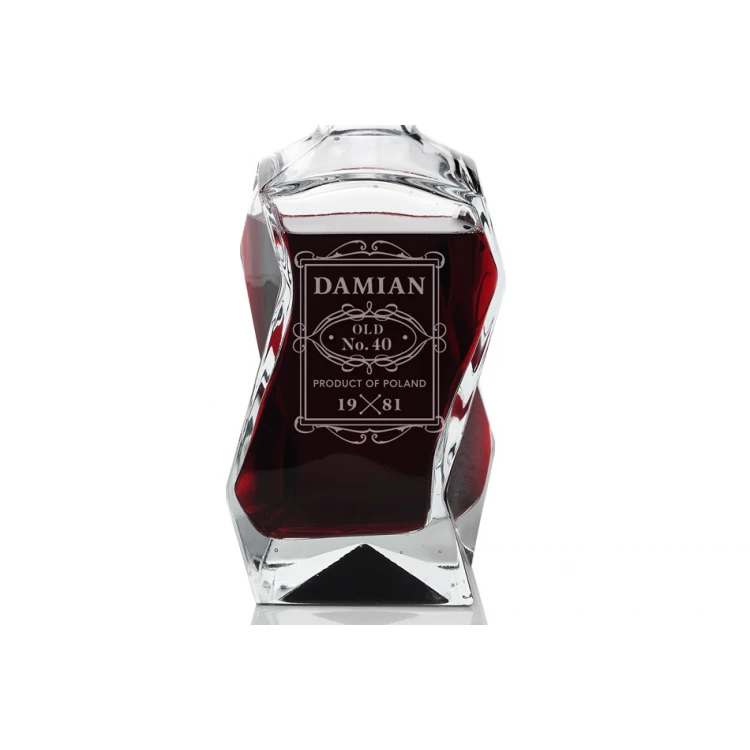 Karafka z grawerem do whisky, wina i nalewek - LOUIS - Prezent urodzinowy - KAR013