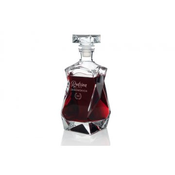 Karafka z grawerem do whisky, wina i nalewek - LOUIS - Rocznica Ślubu - KAR012
