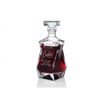 Karafka z grawerem do whisky, wina i nalewek - LOUIS - Nalewka Babci - KAR011