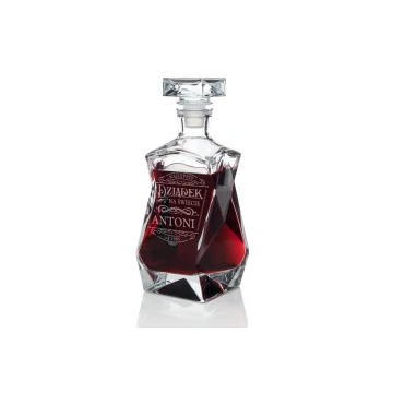 Karafka z grawerem do whisky, wina i nalewek - LOUIS - Prezent dla Dziadka - KAR010
