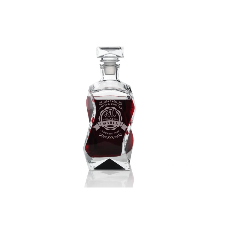 Karafka z grawerem do whisky, wina i nalewek - LOUIS - Prezent urodzinowy - KAR009