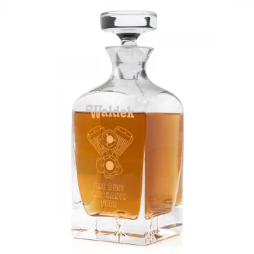Karafka z grawerem do whisky lub nalewek - LAMBERT - Prezent dla złotej rączki - KAR021