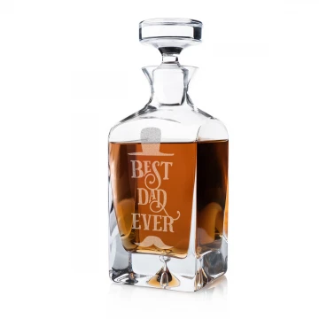 Karafka z grawerem do whisky lub nalewek - LAMBERT - Prezent dla taty - KAR022