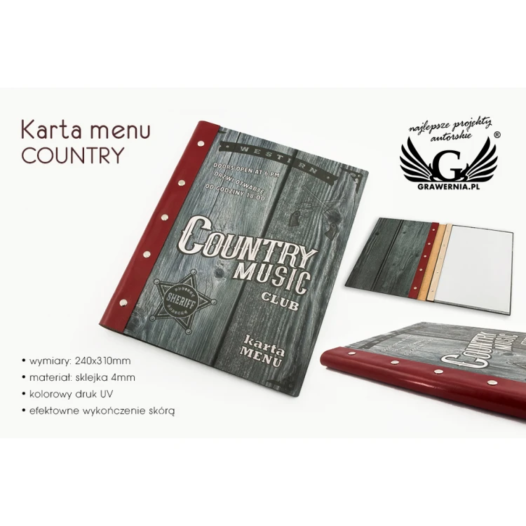 Karta menu COUNTRY - MEN011