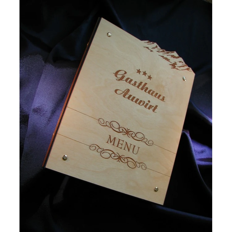 Karta menu z DREWNA